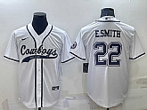 Men's Dallas Cowboys #22 Emmitt Smith White Stitched Cool Base Nike Baseball Jersey,baseball caps,new era cap wholesale,wholesale hats